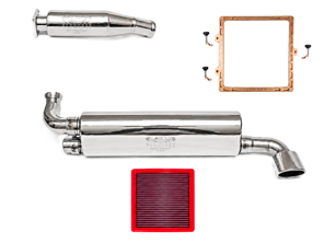 Fabspeed Exhaust Performance Package, Single Outlet WITHOUT DME Upgrade. Porsche 964 Carrera (1989-1994) - 96411104504, 96411104205, 96411321306, 96411321310, 96411321316, 96411321317, 96411104605 - FS.POR.964.MAXS, FS.POR.964.CB, FS.POR.964.ABX, FB197/08